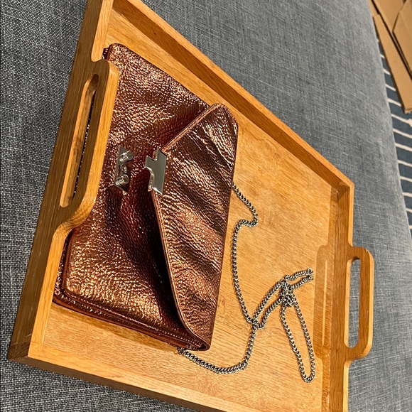 Loeffler Randall Lock Clutch NWOT, Copper